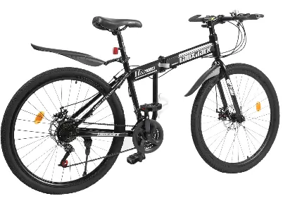 Skládací horské kolo 21 rychlostí 26 palců nastavitelná výška skládací horské kolo s přední/zadní kotoučovou brzdou, hmotnost nákladu 130 kg