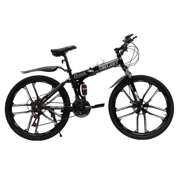 MTB kolo Double Shock skládací kolo z uhlíkových vláken s kotoučovou brzdou s unisex taškou na kolo 26"