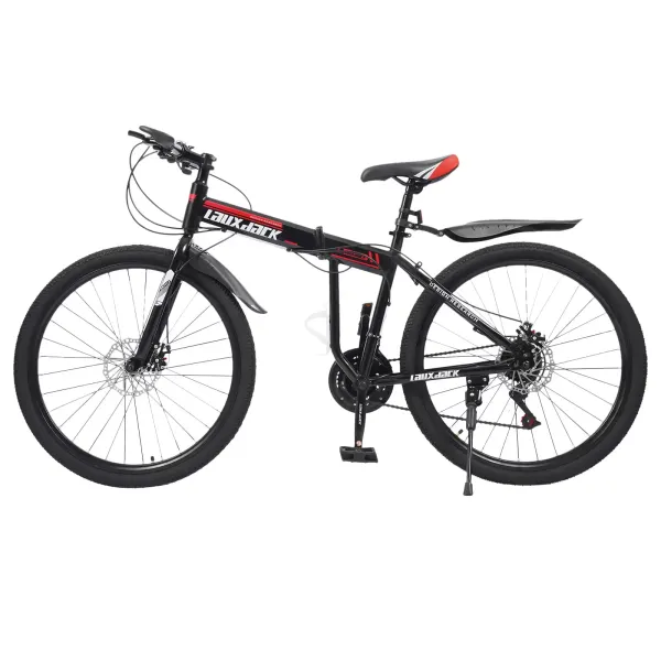 26" horské kolo pro muže, skládací kolo s blatníkem, 21 rychlostí, kola s dvojitou kotoučovou brzdou 26" horské kolo pro muže, skládací kolo s blatníkem, 21 rychlostí, kola s dvojitou kotoučovou brzdou