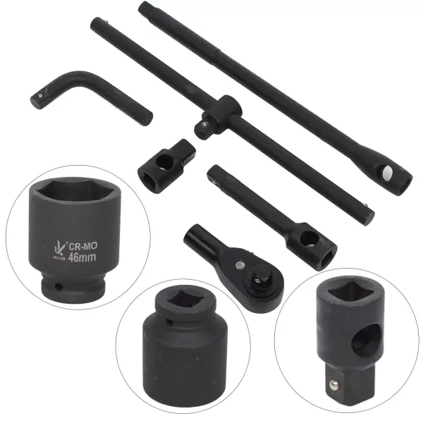 26dílná sada nástrčných klíčů Zásuvky 3/4" & 1" 21-65mm nástrčky Krabice na matice do auta Sada ráčnových krabiček na nářadí Sada ráčnových klíčů pro vlastní potřebu s krabicí
