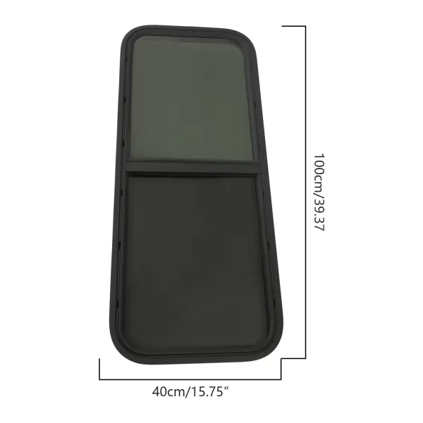 Obdélníkový karavan posuvná okna tónovaná skla s ochranným kroužkem proti hmyzu 100 x 400 mm Obdélníkový karavan posuvná okna tónovaná skla s ochranným kroužkem proti hmyzu 100 x 400 mm
