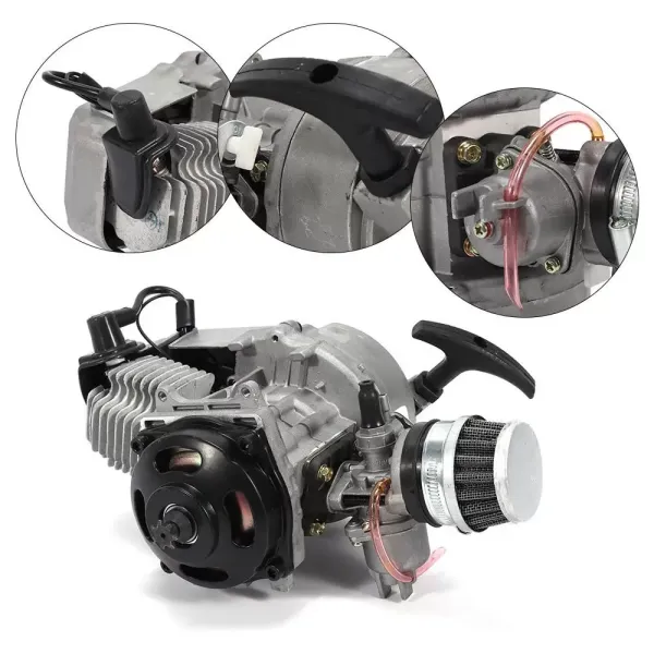 Hliníkový mini motocyklový motor pro motor 49cc Motor Kapesní kolo s karburátorem s Dirt-Bike Cross Mini ATV Multiuse Bell Hliníkový mini motocyklový motor pro motor 49cc Motor Kapesní kolo s karburátorem s Dirt-Bike Cross Mini ATV Multiuse Bell