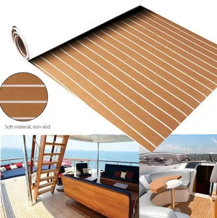 2400 x 900 x 6 mm EVA pěnová stropní lišta pro lodní jachtu Marine protiskluzová podložka s adhezivním podkladem