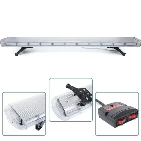 Pomocný LED maják Nouzový bezpečnostní maják 96 LED Strobe Light Bar Pracovní světlo