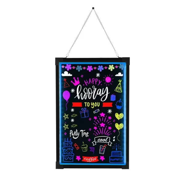LED osvětlená nástěnka pro psaní zpráv, 16" x 24" vývěska s neonovým efektem smazatelná nabídka, režimy blikání, nástěnka s dálkovým ovládáním LED osvětlená nástěnka pro psaní zpráv, 16" x 24" vývěska s neonovým efektem smazatelná nabídka, režimy blikání, nástěnka s dálkovým ovládáním
