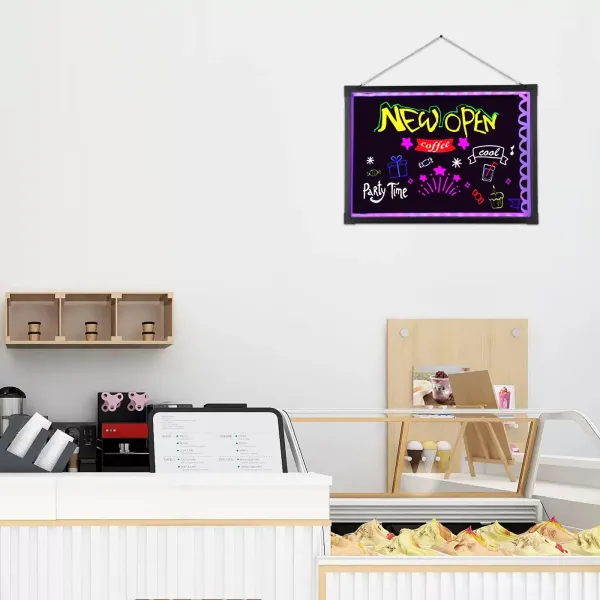 DIY světelná reklamní cedule – 50 cm x 70 cm – s dálkovým ovládáním a 8 neonovými tužkami – reklamní cedule pro kavárnu, bar (bez baterie) DIY světelná reklamní cedule – 50 cm x 70 cm – s dálkovým ovládáním a 8 neonovými tužkami – reklamní cedule pro kavárnu, bar (bez baterie)