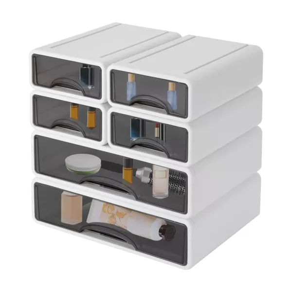 6ks stolní organizér Barevný stolní úložný box s