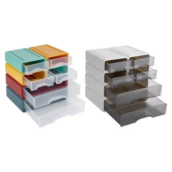 6ks stolní organizér Barevný stolní úložný box s 6ks stolní organizér Barevný stolní úložný box s