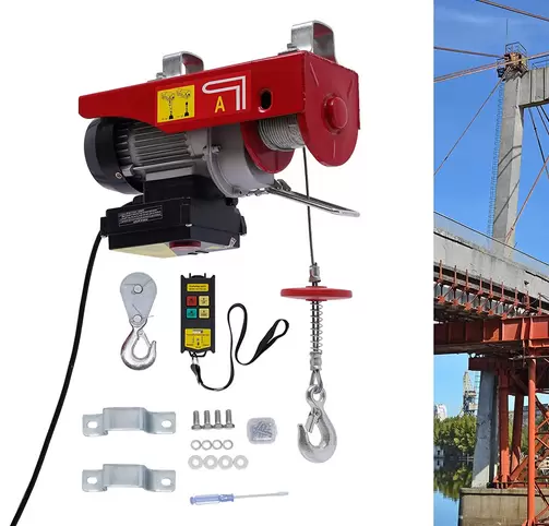 Elektrický naviják 440LBS 230V s bezdrátovým dálkovým ovládáním 440LBS s dálkovým ovládáním a popruhy elektrický naviják