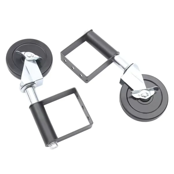 2 x odpružená kolečka pro brány, maximální zatížení: 50 kg, s boční blokovací brzdou 2 x odpružená kolečka pro brány, maximální zatížení: 50 kg, s boční blokovací brzdou
