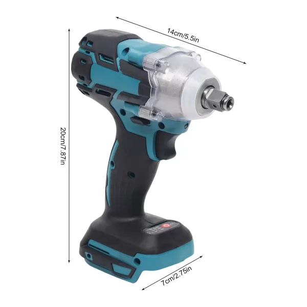 Akumulátorový rázový utahovák 520nm 1/2" ráčnový šroubovák kompatibilní s Makita