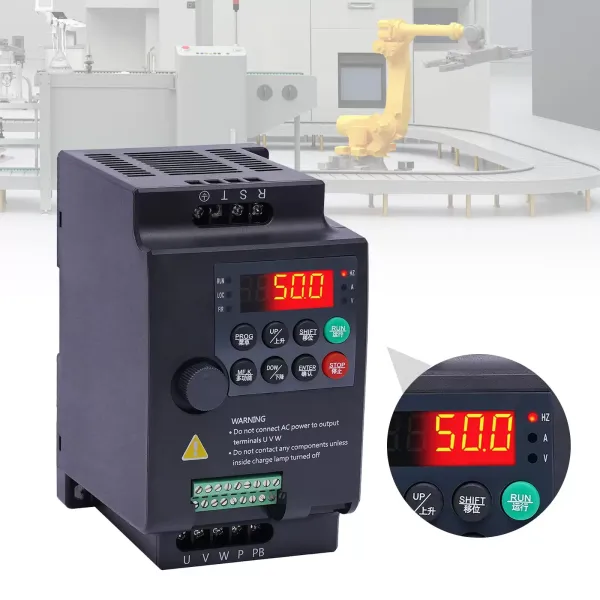 AC 220V/0,75KW 1HP 4A CNC VFD jednofázový na 3fázový měnič pro řízení otáček vřetenového motoru