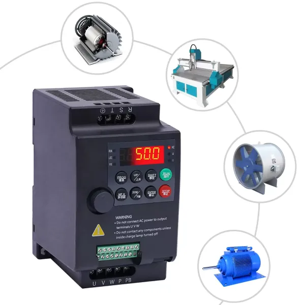 AC 220V/0,75KW 1HP 4A CNC VFD jednofázový na 3fázový měnič pro řízení otáček vřetenového motoru AC 220V/0,75KW 1HP 4A CNC VFD jednofázový na 3fázový měnič pro řízení otáček vřetenového motoru
