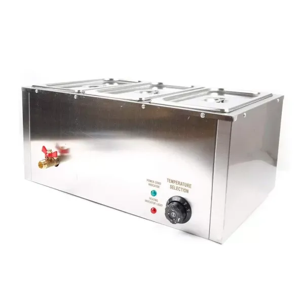 1/3*3 sada elektrického ohřívače potravin 7l nerezová teplovodní lázeň Komerční 3-pánvový Bain Marie Bufetový parní hrnec Stolní ohřívač jídla Parní stůl