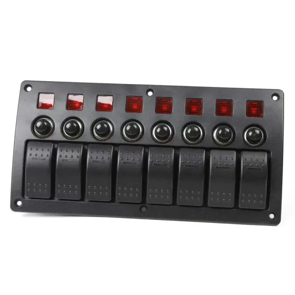 Panel kolébkového spínače LED 3 v 1 8 rychlostí