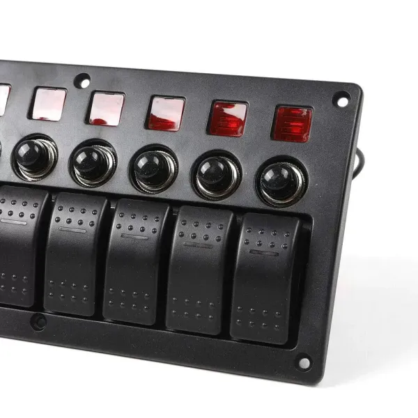 Panel kolébkového spínače LED 3 v 1 8 rychlostí Panel kolébkového spínače LED 3 v 1 8 rychlostí