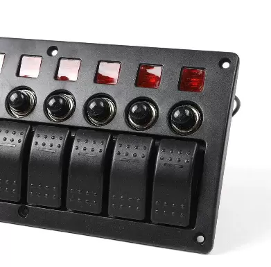 Panel kolébkového spínače LED 3 v 1 8 rychlostí