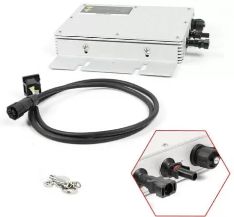 Solární invertor - MPPT Micro Inverter Solární panel Grid Tie Inverter Solární PV bezdrátový invertorový modul Vodotěsný IP65 (WVC-300W)