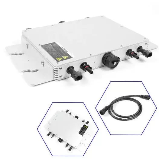 Mikro solární invertor - MPPT mikro fotovoltaický invertor, odolný solární měnič Power Inverter 1200W (IP65)