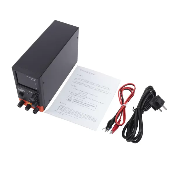 Laboratorní napájecí zdroj 220V 5A DC Nastavitelný se 4místným LED displejem, evropský napájecí kabel Laboratorní napájecí zdroj 220V 5A DC Nastavitelný se 4místným LED displejem, evropský napájecí kabel