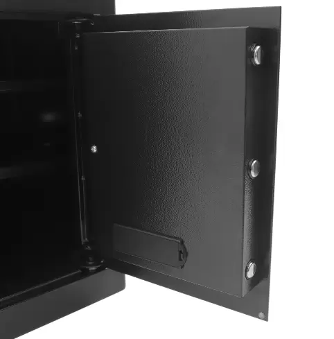 Elektronický klíčový spínač 45 litrů - Vyjímatelná dvojitá přepážka s baterií - Malý trezor 45 cm vysoký