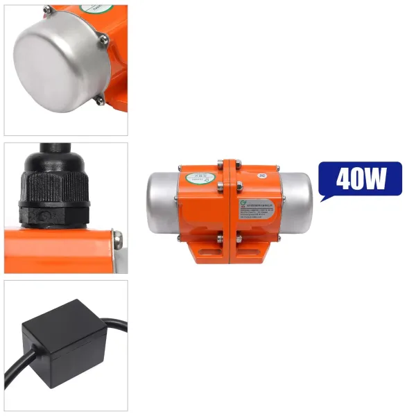 1-fázový vibrační elektromotor - Asynchronní vibrátor - 40 W - 3000 ot./min - Pro mechanická zařízení