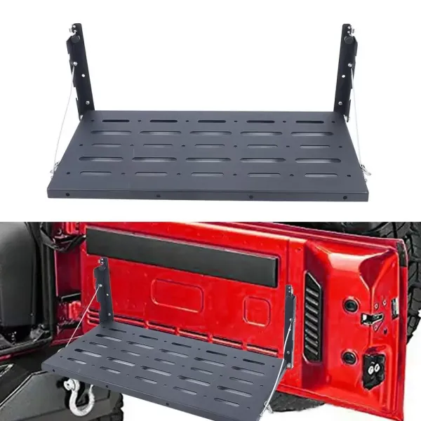 Víceúčelový skládací stůl na zadní dveře pro Jeep Wrangler JK 2007-2017 2/4 dveře Víceúčelový skládací stůl na zadní dveře pro Jeep Wrangler JK 2007-2017 2/4 dveře