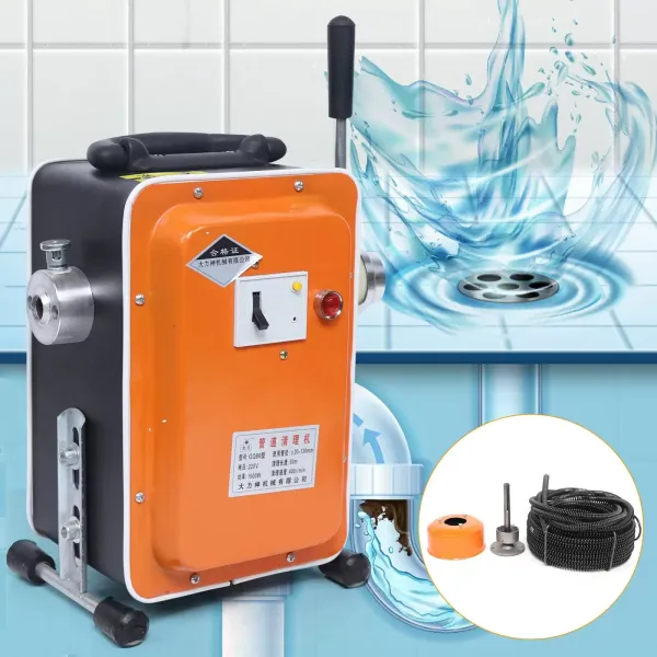 Čistička odtoku - Čisticí spirála - 20 mm - 150 mm - Pro čištění potrubí - 750 W Čistička odtoku - Čisticí spirála - 20 mm - 150 mm - Pro čištění potrubí - 750 W