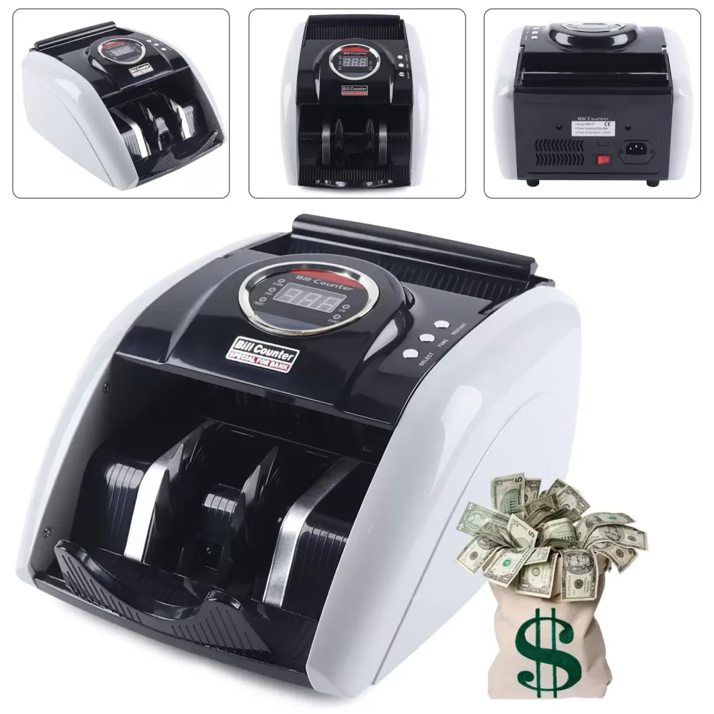 220V vysokorychlostní automatický pokladní automat s LED displejem pro eura, dolary, libry a bankovky, 900 listů/min