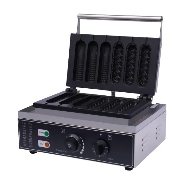 Vaflovač z nerezové oceli - Vaflovač se skořicí - Na vafle a vafle - Nepřilnavý povlak - 1500 W - 50-300 °C