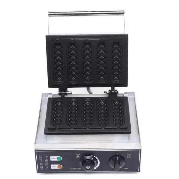 Sada 5 1500 W hot dog vaflí s teflonovým nepřilnavým povrchem 14 x 4 cm Sada 5 1500 W hot dog vaflí s teflonovým nepřilnavým povrchem 14 x 4 cm