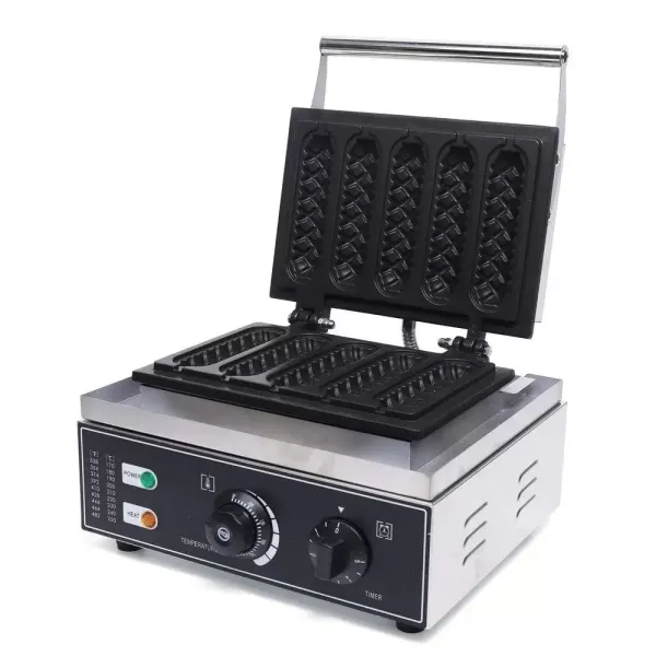 Sada 5 1500 W hot dog vaflí s teflonovým nepřilnavým povrchem 14 x 4 cm Sada 5 1500 W hot dog vaflí s teflonovým nepřilnavým povrchem 14 x 4 cm