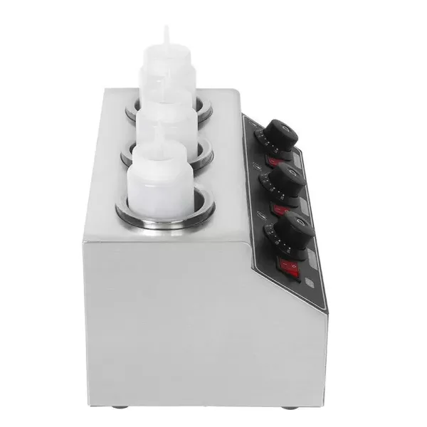 Elektrický ohřívač omáček s nastavitelným výkonem 240 W na 3 láhve pro restauraci
