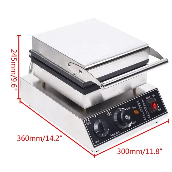 1750 W vaflovač pro 4 belgické vafle, nepřilnavý povrch, čtvercový vaflovač, s časovačem a termostatem 1750 W vaflovač pro 4 belgické vafle, nepřilnavý povrch, čtvercový vaflovač, s časovačem a termostatem