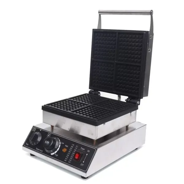 1750 W vaflovač pro 4 belgické vafle, nepřilnavý povrch, čtvercový vaflovač, s časovačem a termostatem 1750 W vaflovač pro 4 belgické vafle, nepřilnavý povrch, čtvercový vaflovač, s časovačem a termostatem
