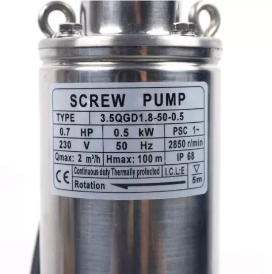 Ponorné čerpadlo pro zahradní fontánu 500 W - Nerezové ponorné čerpadlo