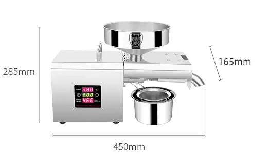 600W 220V automatický olejovač na olivy, kokos, řepka, sezam, arašídy, kokos, 50-250°C