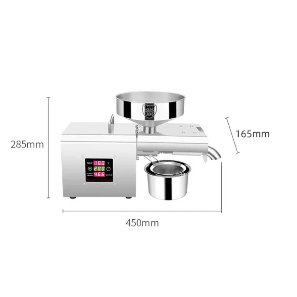 750W automatický olejovač - Na kokos, řepku, sezam, arašídy, kokos - 50-250 °C 750W automatický olejovač - Na kokos, řepku, sezam, arašídy, kokos - 50-250 °C