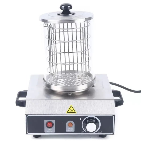 Hot Dog Maker Hot Dog Warmer Profesionální Hot Dog Machine Hot Dog Zařízení Nerezová klec 350 Watt Parní nádoba na párky v rohlíku pro párky v rohlíku
