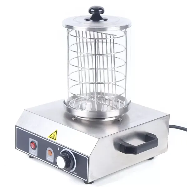 Hot Dog Maker Hot Dog Warmer Profesionální Hot Dog Machine Hot Dog Zařízení Nerezová klec 350 Watt Parní nádoba na párky v rohlíku pro párky v rohlíku