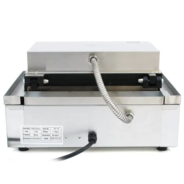 Elektrický vaflovač Nerezový vaflovač Komerční vaflovač s 10 mřížkami 1500W 50~300℃ Elektrický vaflovač Nerezový vaflovač Komerční vaflovač s 10 mřížkami 1500W 50~300℃
