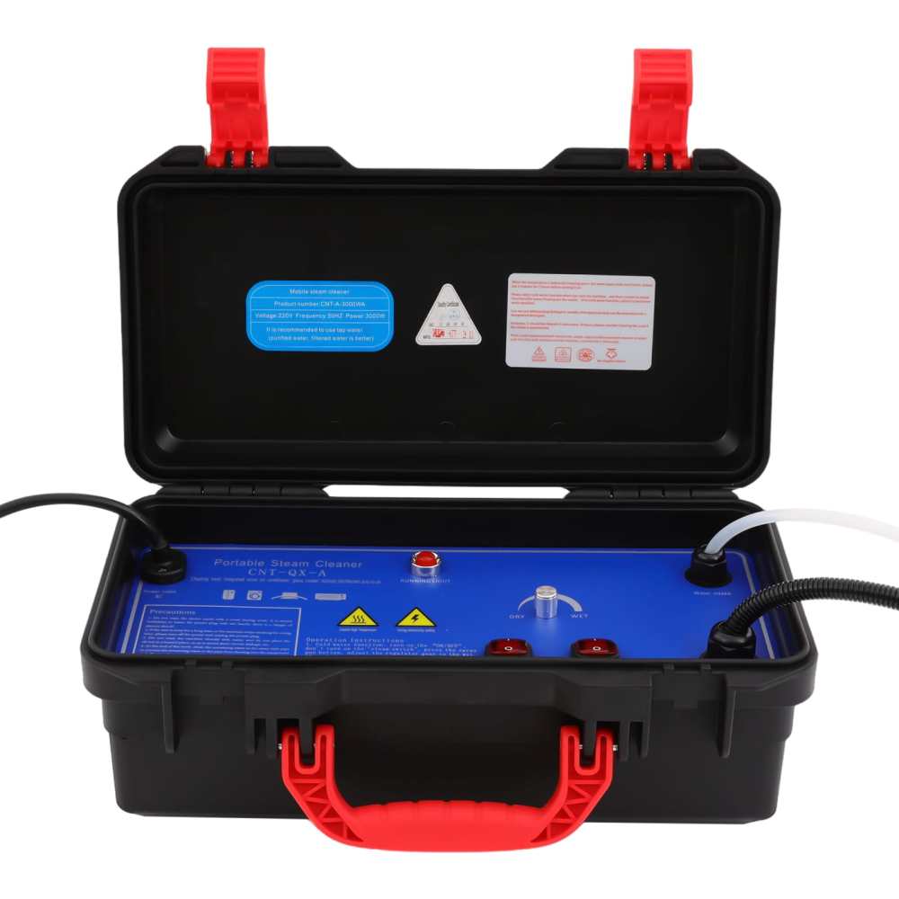 Vysokoteplotní parní čistič 220V 3000W 1m přívodní hadice 2,5m 3-5 bar pro klimatizaci, digestoř, auto