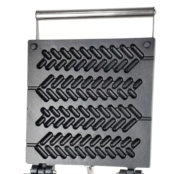 Komerční elektrický vaflovač, nepřilnavý s rukojetí na pšenici - 1,7 kW