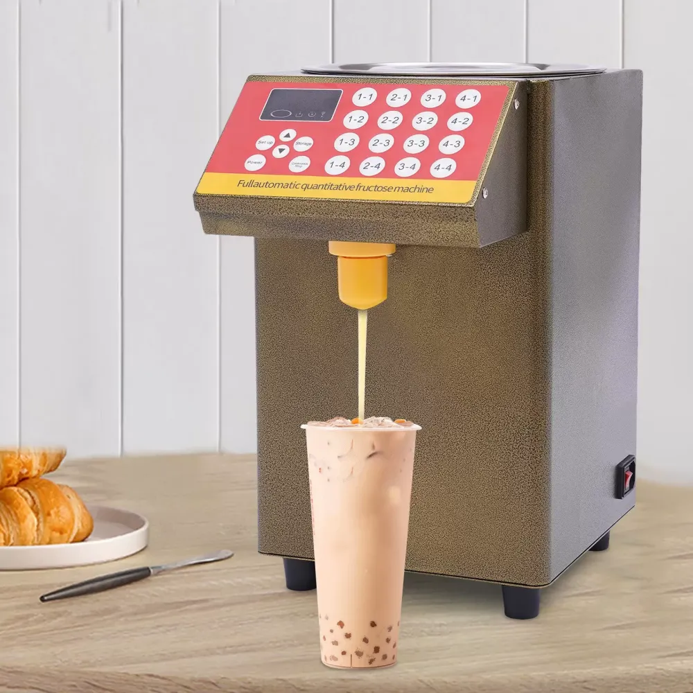 Automatický dávkovač fruktózy Dávkovač sirupu 400W Stroj na množstevní bublinkový čaj Fruktóza 8L + odměrka