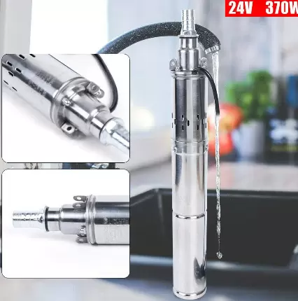 Solární vodní čerpadlo DC 24V 370W ponorné čerpadlo z nerezové oceli 2m³/H MAX 65m ponorné solární hlubinné vrt