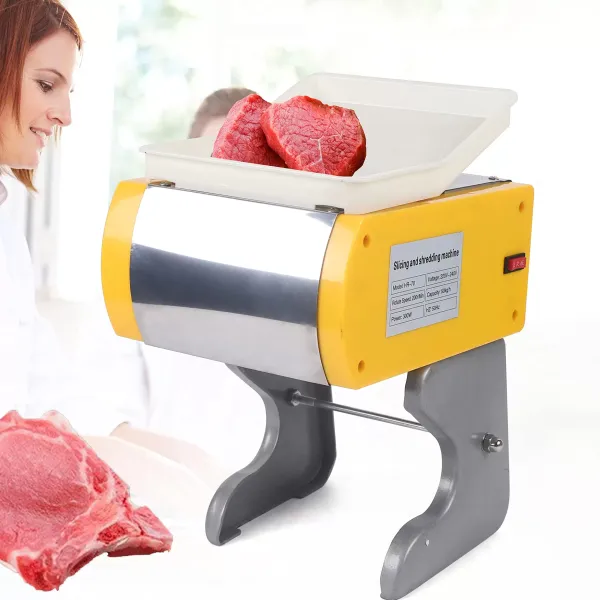 300 W univerzální kráječ - 50 kg/h elektrický kráječ - na zeleninu a plátky masa 300 W univerzální kráječ - 50 kg/h elektrický kráječ - na zeleninu a plátky masa