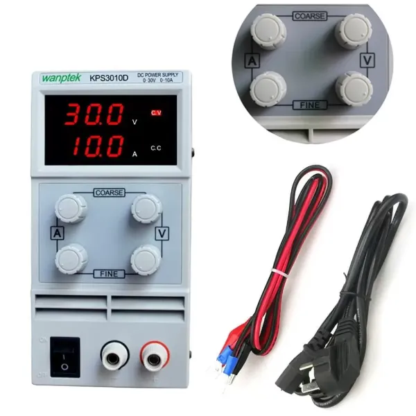 Nastavitelný laboratorní zdroj 0-30V 0-10A s digitálním displejem