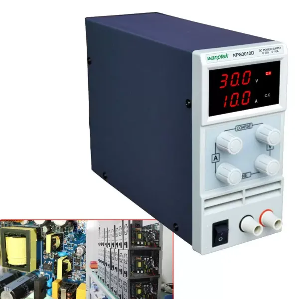 Nastavitelný laboratorní zdroj 0-30V 0-10A s digitálním displejem Nastavitelný laboratorní zdroj 0-30V 0-10A s digitálním displejem