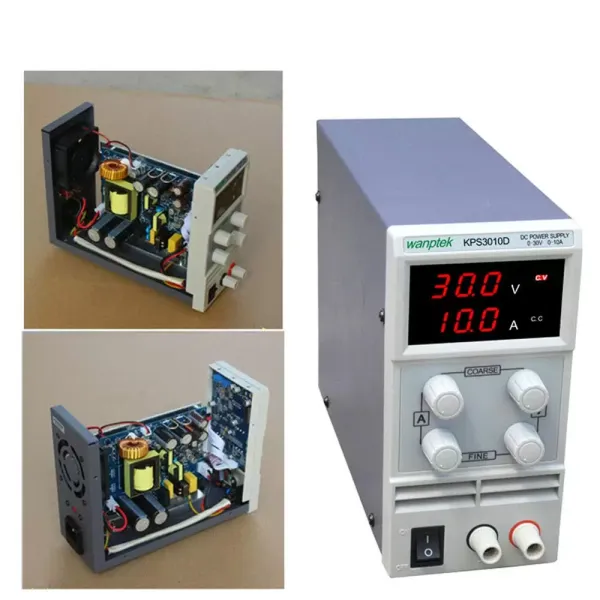Nastavitelný laboratorní zdroj 0-30V 0-10A s digitálním displejem Nastavitelný laboratorní zdroj 0-30V 0-10A s digitálním displejem