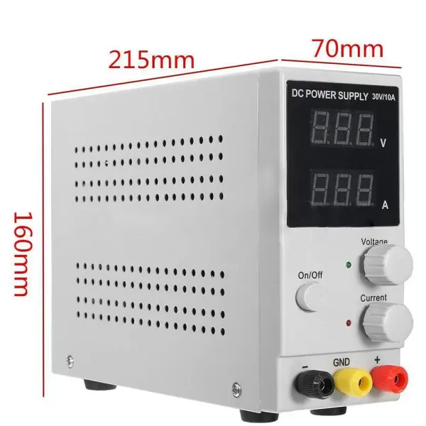 0-30V 0-10A DC nastavitelný napájecí zdroj s LED displejem 0-30V 0-10A Regulovaný DC napájecí zdroj Nastavitelný variabilní laboratorní napájecí zdroj 220V